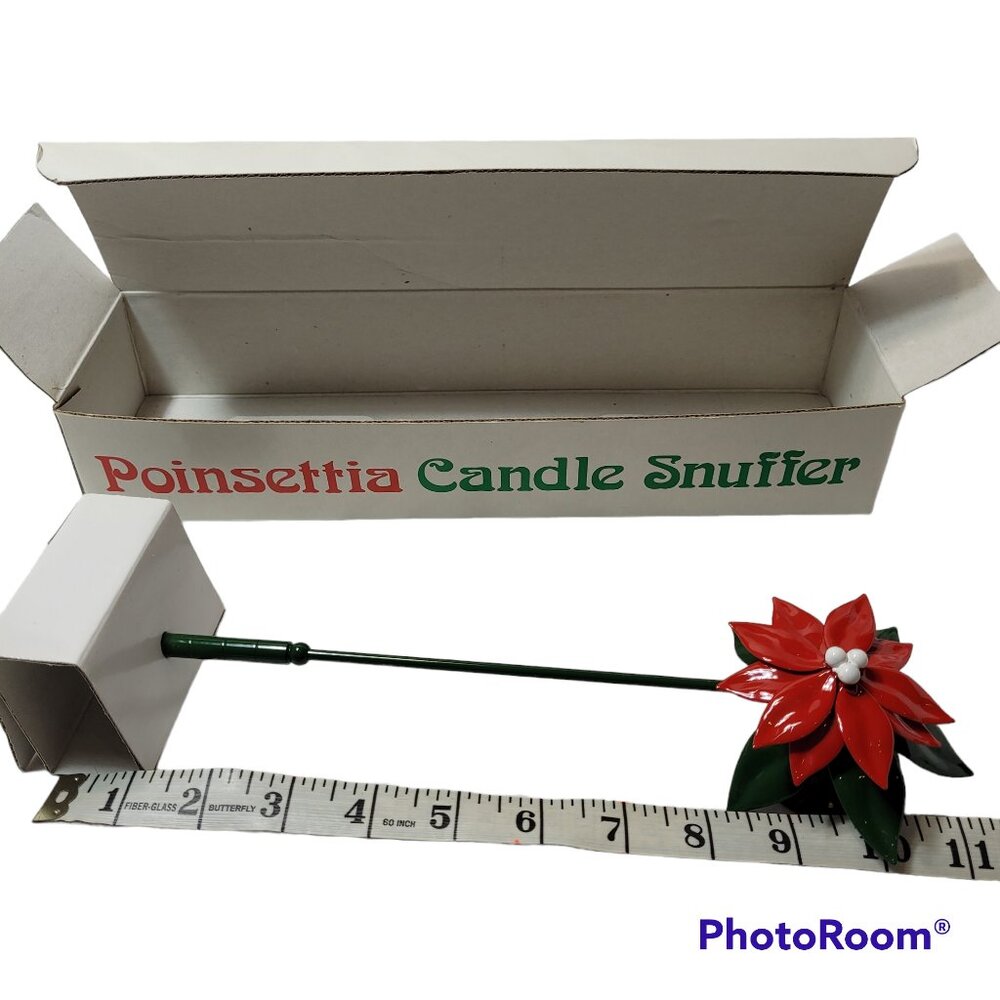 Department 56 Poinsettia Candle Snuffer Christmas Holiday Vintage NEW